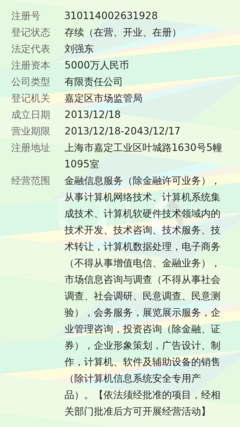 上海和丰永讯金融信息服务